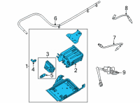 OEM 2016 Ford E-350 Super Duty Vapor Canister Diagram - DC2Z-9D653-A