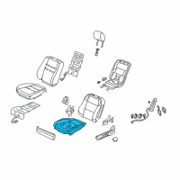 OEM 2010 Acura RL Pad, Left Front Seat Cushion Diagram - 81537-SJA-A02