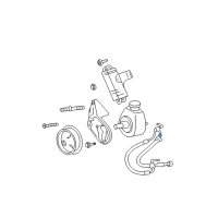 OEM 1991 Dodge Dakota Hose Power Steering Return Diagram - 52037621