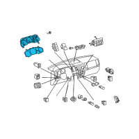 OEM 2009 Toyota Sequoia Gauge Cluster Diagram - 83800-0CC10