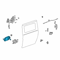 OEM 2000 Honda Odyssey Handle Assembly, Driver Side Slide Door (Outer) Diagram - 72680-S0X-A01