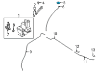 OEM Nissan Rogue Cap-Windshield Washer Tank Diagram - 28913-4CC1A