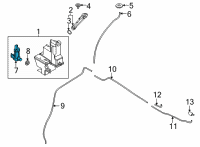 OEM 2021 Nissan Rogue Pump Assy-Front Washer Diagram - 28920-6RR0A