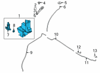 OEM Nissan Rogue Tank Assy-Windshield Washer Diagram - 28910-6RF0A