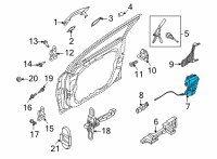 OEM Kia Sorento Latch Assy-Front Doo Diagram - 81310P2000