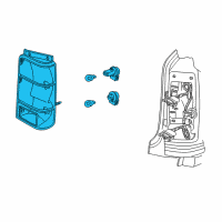 OEM 1995 Ford Explorer Combo Lamp Assembly Diagram - F57Z13404AJ