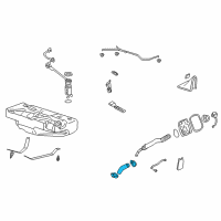 OEM 1999 Cadillac Seville Hose Asm-Fuel Tank Filler Diagram - 25727016