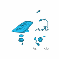 OEM 2007 Nissan 350Z Passenger Side Headlight Assembly Diagram - 26010-CF40B