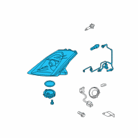 OEM 2008 Nissan 350Z Headlamp Housing Assembly, Driver Side Diagram - 26075-CF40B