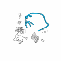 OEM Buick Lucerne Plug Wire Set Diagram - 12635742