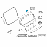 OEM 2019 Nissan Versa Note Hinge Assy-Back Door Diagram - 90400-1HB0A