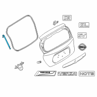 OEM 2018 Nissan Versa Stay Assy-Back Door, LH Diagram - 90451-3VA0A