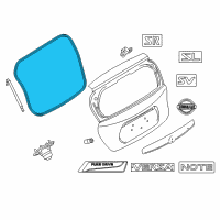 OEM 2017 Nissan Versa Note Weatherstrip-Back Door Diagram - 90830-3WC0A