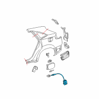 OEM Lexus RX330 Lock Sub-Assy, Fuel Filler Opening Lid Diagram - 77030-0E010