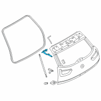 OEM 2015 BMW i3 Left Trunk Lid Hinge Diagram - 51-24-7-296-773