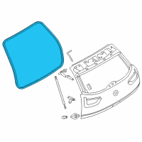 OEM 2017 BMW i3 Trunk Lid Gasket Diagram - 51-76-7-439-016