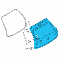 OEM BMW Tailgate With Rear Window Diagram - 51-00-7-400-989