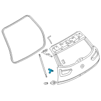 OEM 2018 BMW i3 Gas Pressurized Spring Bracket Diagram - 51-24-7-296-777