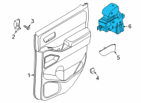 OEM 2017 Nissan Titan Switch Assy-Power Window, Assist Diagram - 25411-EZ10A