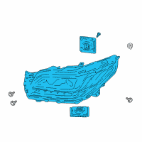 OEM 2021 Lincoln Navigator Composite Headlamp Diagram - JL7Z-13008-F
