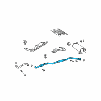 OEM 2010 Toyota Matrix Converter & Pipe Diagram - 17420-0D170