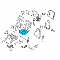 OEM 2016 Lincoln MKT Seat Cushion Pad Diagram - DE9Z-74632A23-B