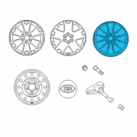 OEM Kia Borrego Wheel Assembly-Aluminum Diagram - 529102J350
