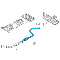 OEM Hyundai Veloster Center Muffler Assembly Diagram - 28650-J3500