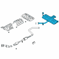 OEM 2020 Hyundai Veloster Rear Muffler Assembly Diagram - 28710-J3500