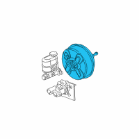 OEM 2004 Cadillac Escalade EXT Power Brake Booster Assembly Diagram - 88967101