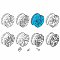 OEM 2018 BMW 740i Light Alloy Disc Wheel Reflexsilber Diagram - 36-11-6-861-225