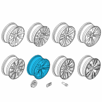 OEM 2019 BMW M760i xDrive Disc Wheel, Light Alloy, Orbitgrey Diagram - 36-11-7-850-582