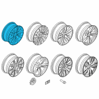 OEM 2021 BMW 740i xDrive Light Alloy Disc Wheel Reflexsilber Diagram - 36-11-6-867-338