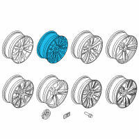 OEM 2019 BMW M760i xDrive Light Alloy Disc Wheel Reflexsilber Diagram - 36-11-6-861-224