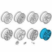 OEM 2017 BMW 740i xDrive Disc Wheel Light Alloy Cerium Grey Diagram - 36-11-8-047-258