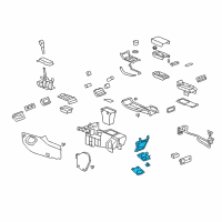 OEM 2008 GMC Acadia Holder Asm-Front Floor Console Rear Cup *Brick Diagram - 15948612