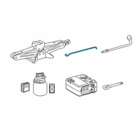 OEM 2021 Lexus ES350 Rod, Jack Handle Diagram - 09115-0R010