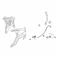 OEM 2008 Hyundai Elantra Catch & Cable Assembly-Fuel Filler Diagram - 81590-2H000