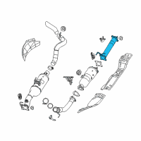 OEM 2014 Ram 3500 Exhaust Extension Pipe Diagram - 68087108AG