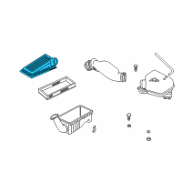 OEM 2003 Jeep Wrangler Cover Air Cleaner Diagram - 4797775