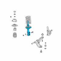 OEM 2000 Hyundai Accent Strut Assembly, Front, Left Diagram - 54650-25750