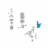 OEM 2003 Hyundai Accent Knuckle-Front Axle, LH Diagram - 51715-25000