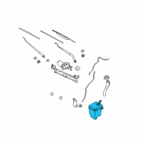OEM 2009 Hyundai Accent Windshield Washer Reservoir Assembly Diagram - 98611-1G001
