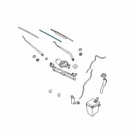 OEM 2007 Hyundai Accent Wiper Blade Rubber Assembly(Drive) Diagram - 98351-1G000