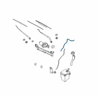 OEM 2009 Hyundai Accent Hose Assembly-Windshield Washer Diagram - 98650-1E001