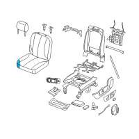 OEM 2013 Ram 3500 Seat Cushion Foam Diagram - 68050461AA