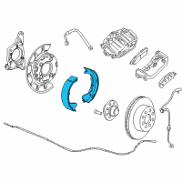 OEM Chevrolet Suburban 3500 HD Park Brake Shoes Diagram - 23458645