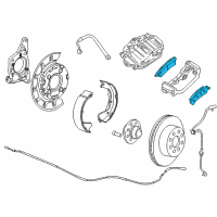 OEM 2019 Chevrolet Suburban 3500 HD Rear Pads Diagram - 84259174