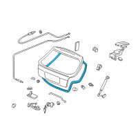 OEM 1998 Honda Civic Weatherstrip, Tailgate Diagram - 74440-S03-003