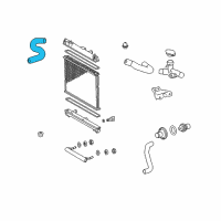 OEM 2007 Toyota Yaris Upper Hose Diagram - 16573-21060